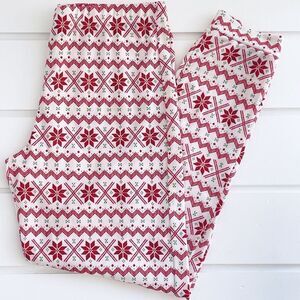 Dreamwear Women’s Christmas Snowflake Tapered Pajama Bottoms Size Small